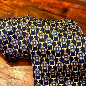 FENDI/ TIE/ Dark Blue /Multi/ Geometric